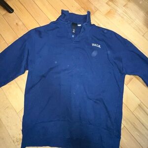Yale Blue Long Sleeve Polo Long Sleeve